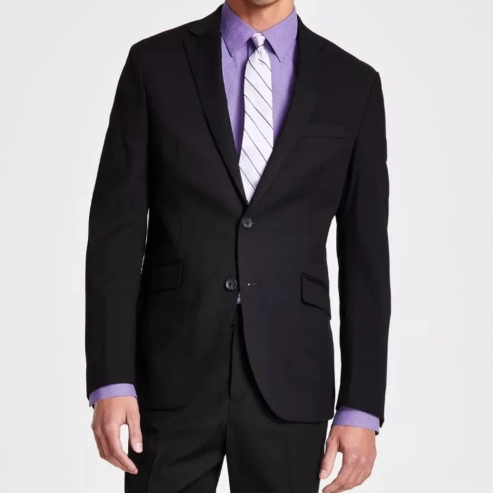 KENNETH COLE‎ Men’s NEW Reaction Ready Flex Suit Jacket Black | Size 44R 37W